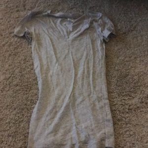 Grey V-Neck T-shirt by PINK XS